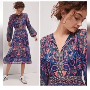 ANTHROPOLOGIE women's Sydney Maxi purple Dress Size 6